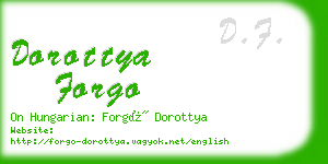 dorottya forgo business card