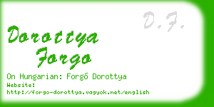 dorottya forgo business card